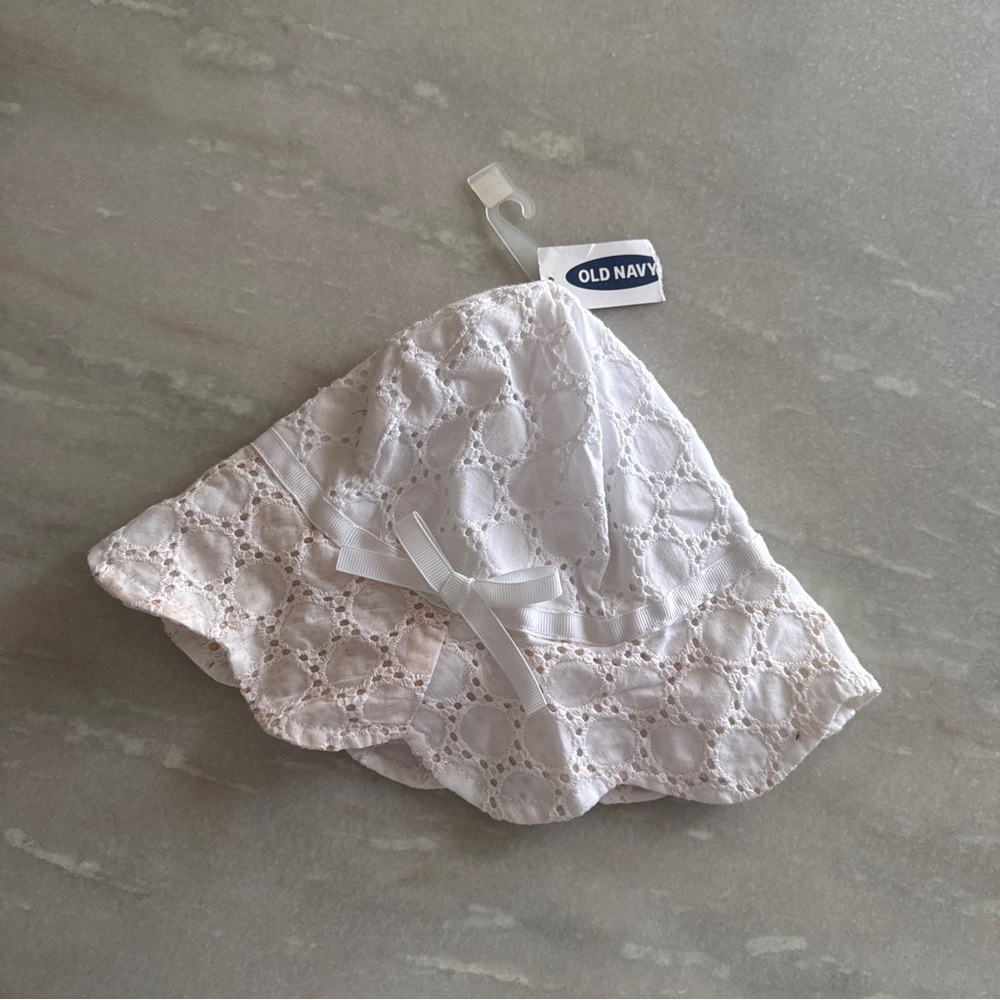 H&M White Eyelet Kids Sun Hat